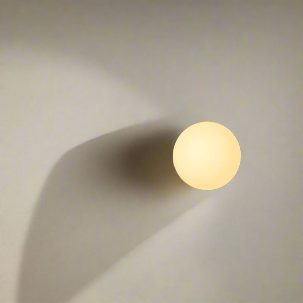 Modern Glass Wall Light With Warm LED Glow — Halden Lighting