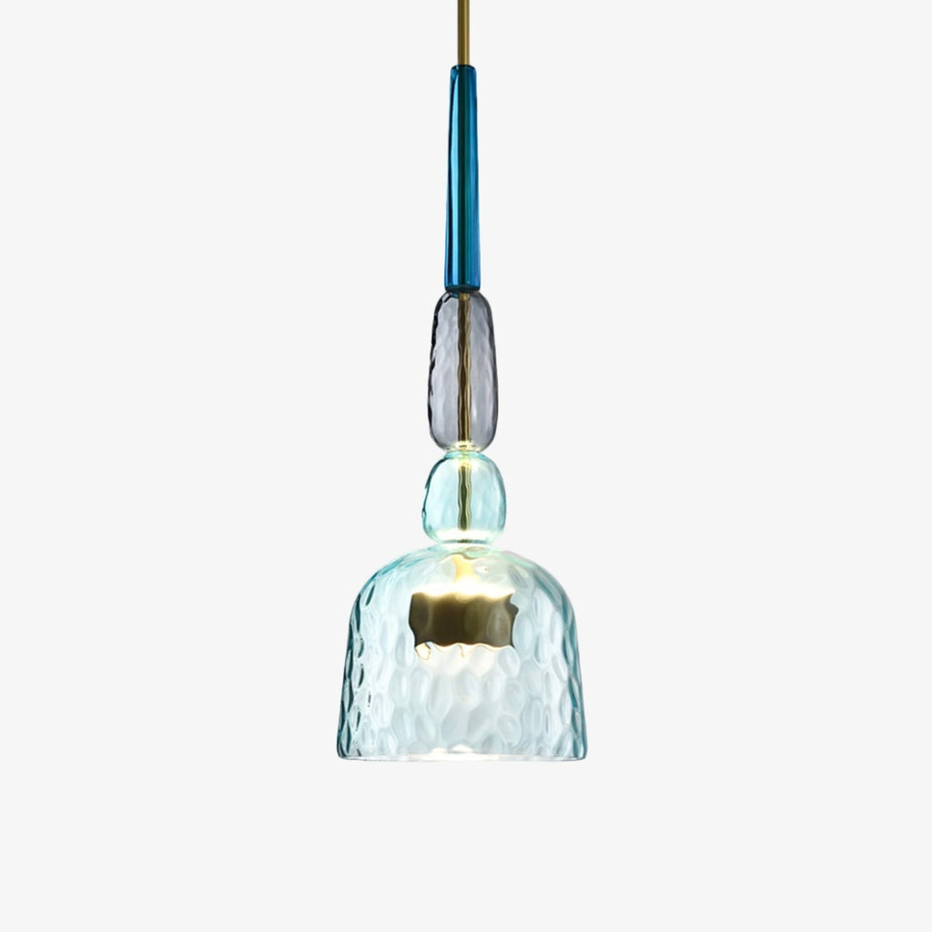 Modern Glass Pendant Light With Warm LED Glow in A: 19 × 61.5 cm (7.5" × 24.2") — Halden Lighting