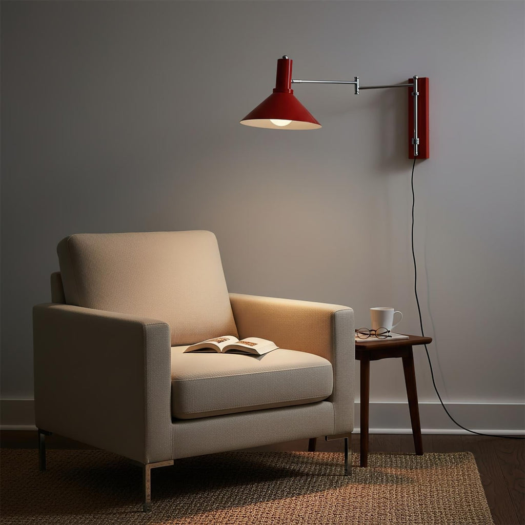 Retro Metal Wall Light With Tri-Colour LED Glow — Halden Lighting