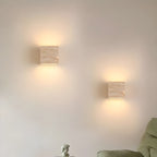 Modern Travertine Stone Wall Light With Warm LED Glow — Halden Lighting