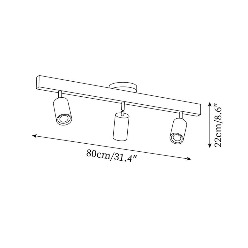 Modern Linear Walnut Wood Ceiling Light for Living Room — Halden Lighting