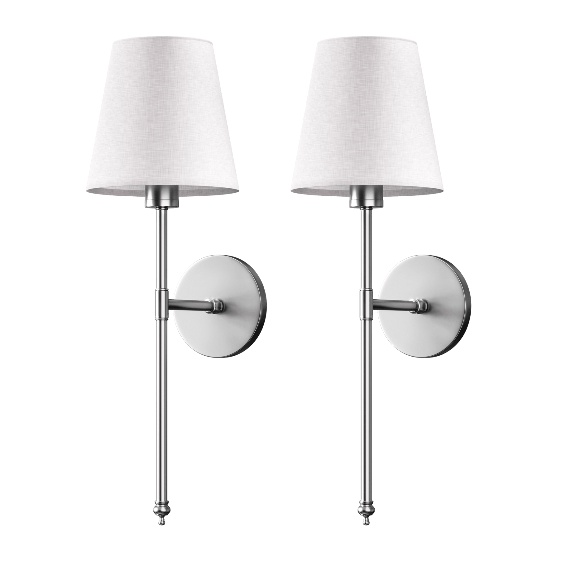 Modern Metal Wall Light With Rechargeable Cordless Design in Silver — Halden Lighting