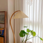 Scandinavian Wood Floor Lamp With Warm LED Glow for Living Room — Halden Lighting