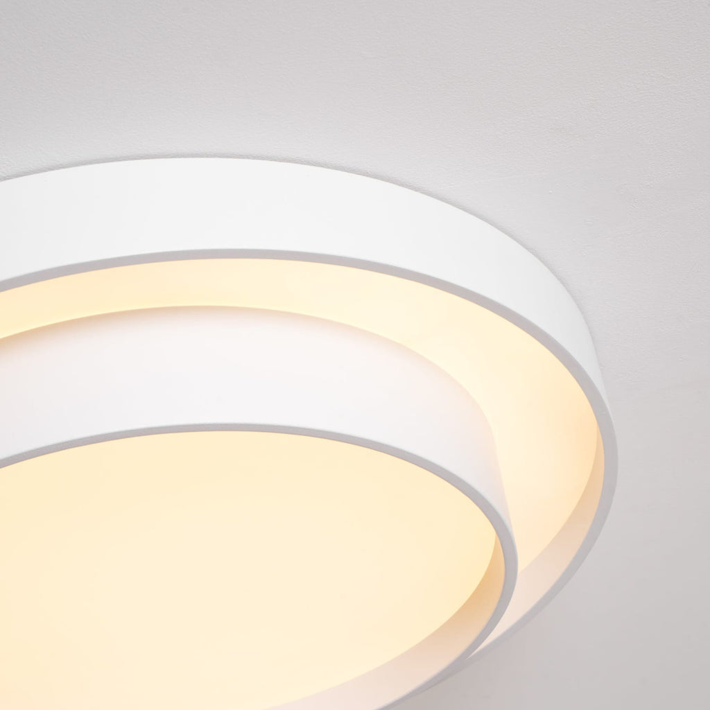 Modern Metal Flush Mount Ceiling Light With Cool Daylight Glow — Halden Lighting