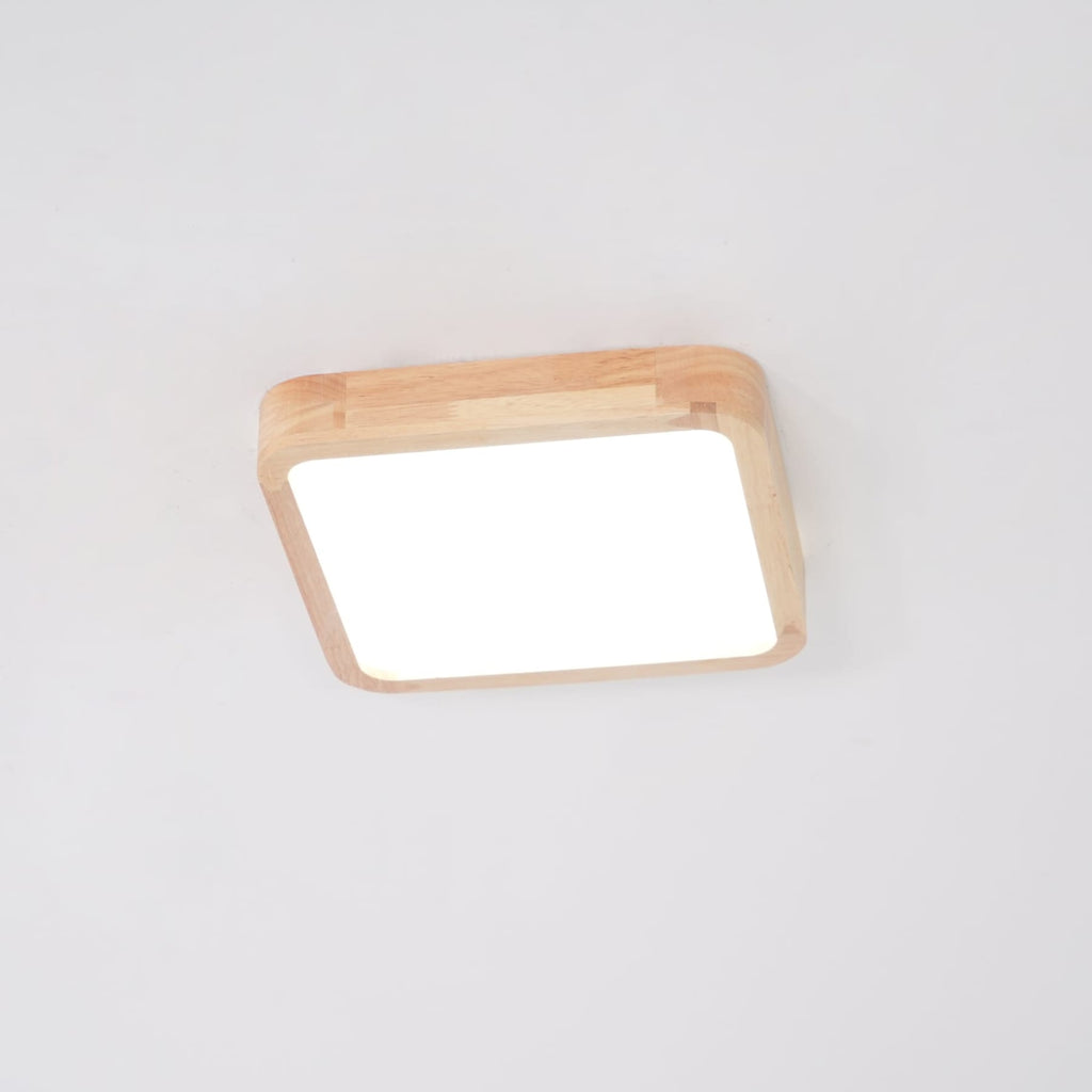 Scandinavian Wood Flush Mount Ceiling Light With Slim Profile — Halden Lighting