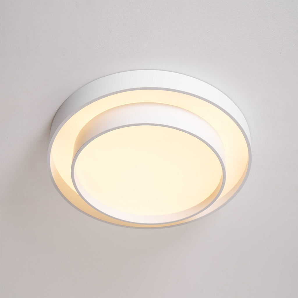 Modern Metal Flush Mount Ceiling Light With Cool Daylight Glow — Halden Lighting