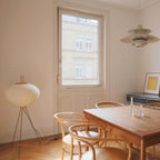 Modern Rice Paper Floor Lamp for Living Room and Bedroom — Halden Lighting