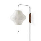 Retro Silk and Walnut Wall Light With Warm LED Glow in Style B - Ø30 x 30 cm (Ø12" x 12") — Halden Lighting