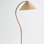 Scandinavian Wood Floor Lamp With Warm LED Glow for Living Room — Halden Lighting