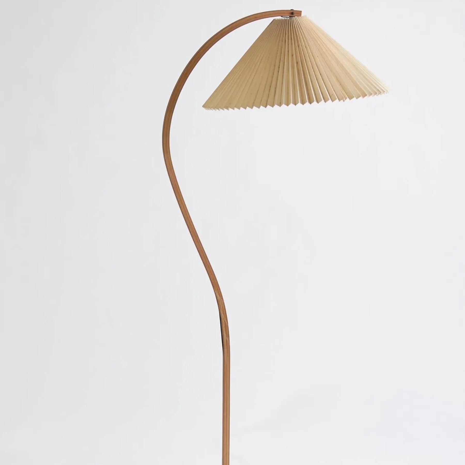 Scandinavian Wood Floor Lamp With Warm LED Glow for Living Room — Halden Lighting