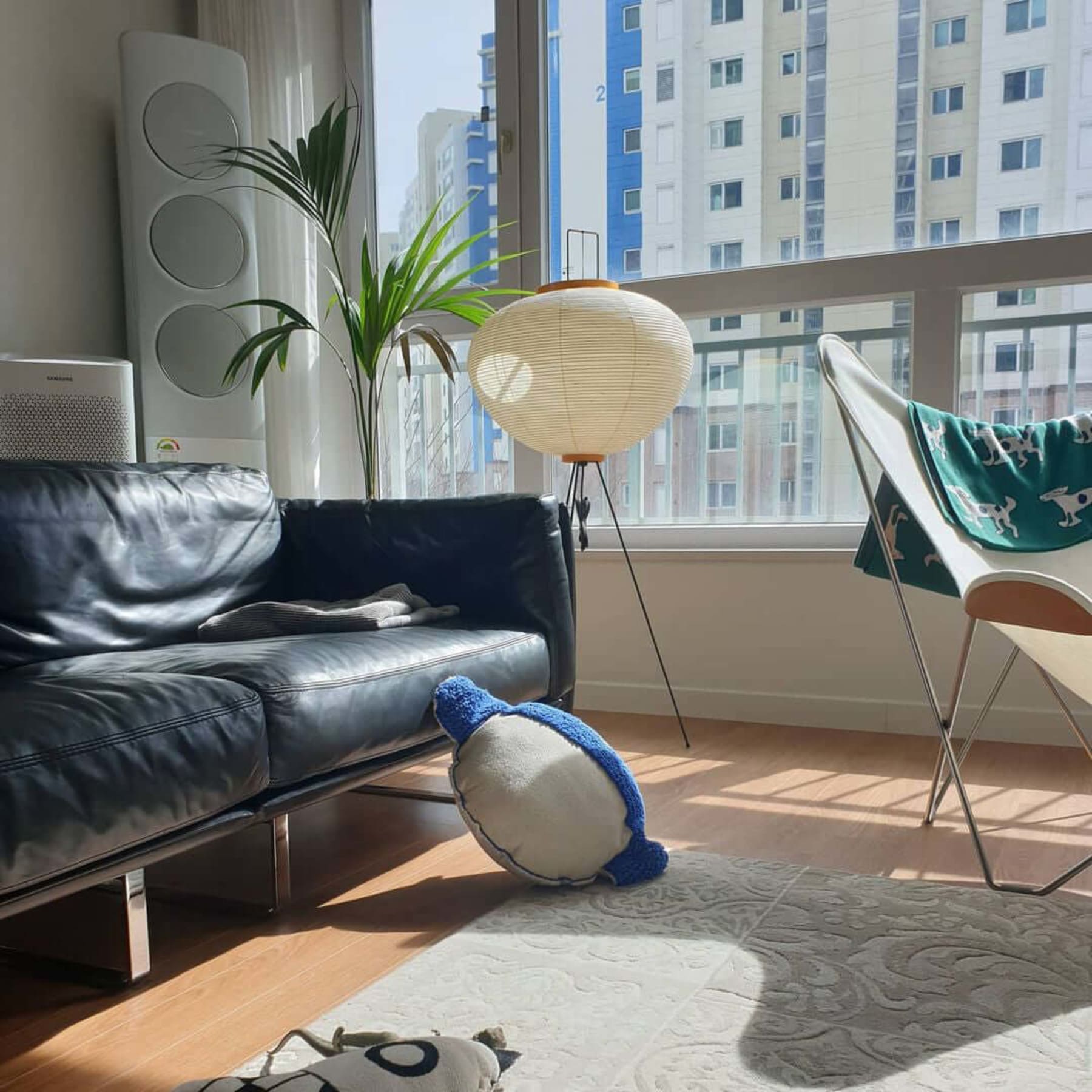 Modern Rice Paper Floor Lamp for Living Room and Bedroom — Halden Lighting