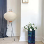 Modern Rice Paper Floor Lamp for Living Room and Bedroom — Halden Lighting