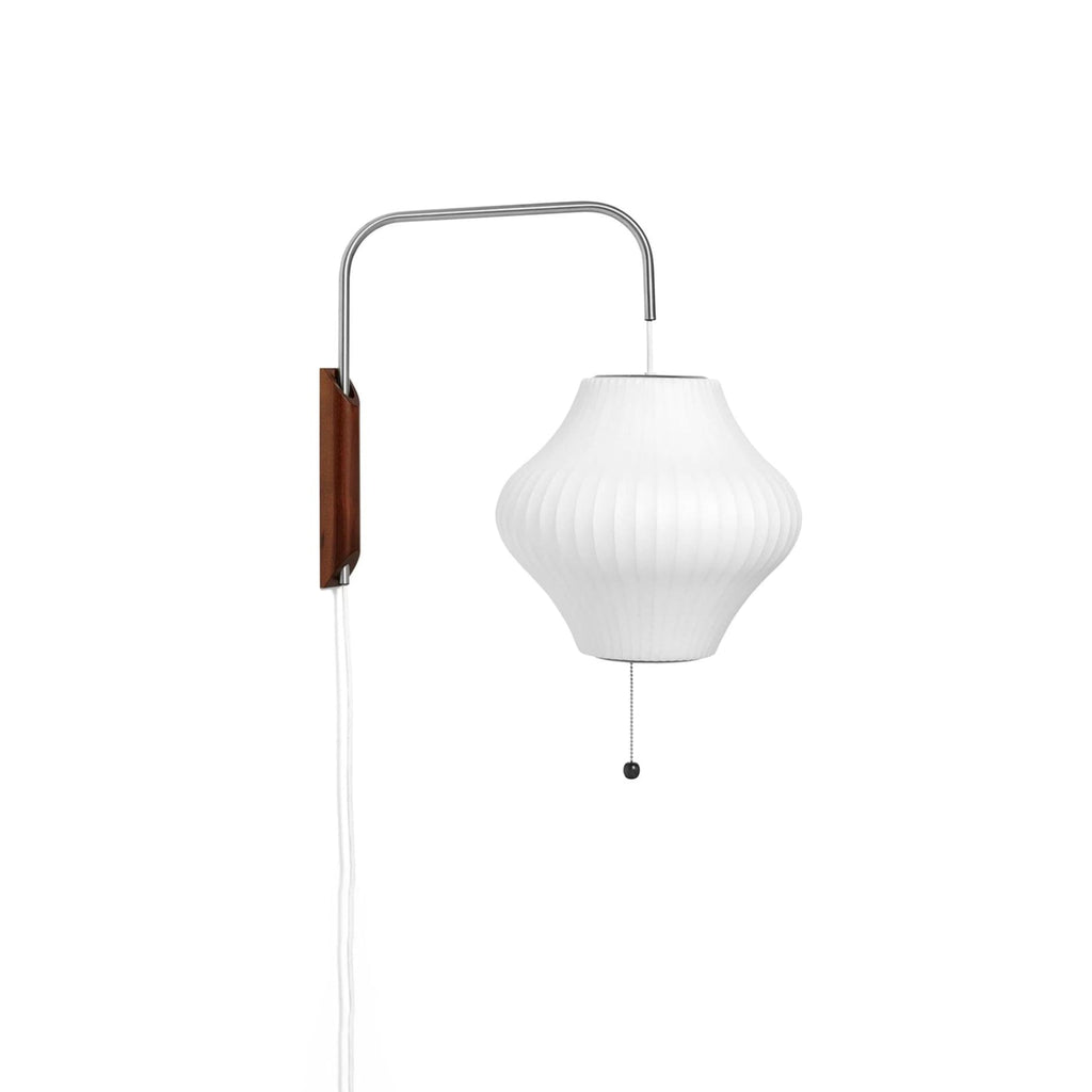 Retro Silk and Walnut Wall Light With Warm LED Glow — Halden Lighting