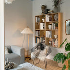 Scandinavian Wood Floor Lamp With Warm LED Glow for Living Room — Halden Lighting