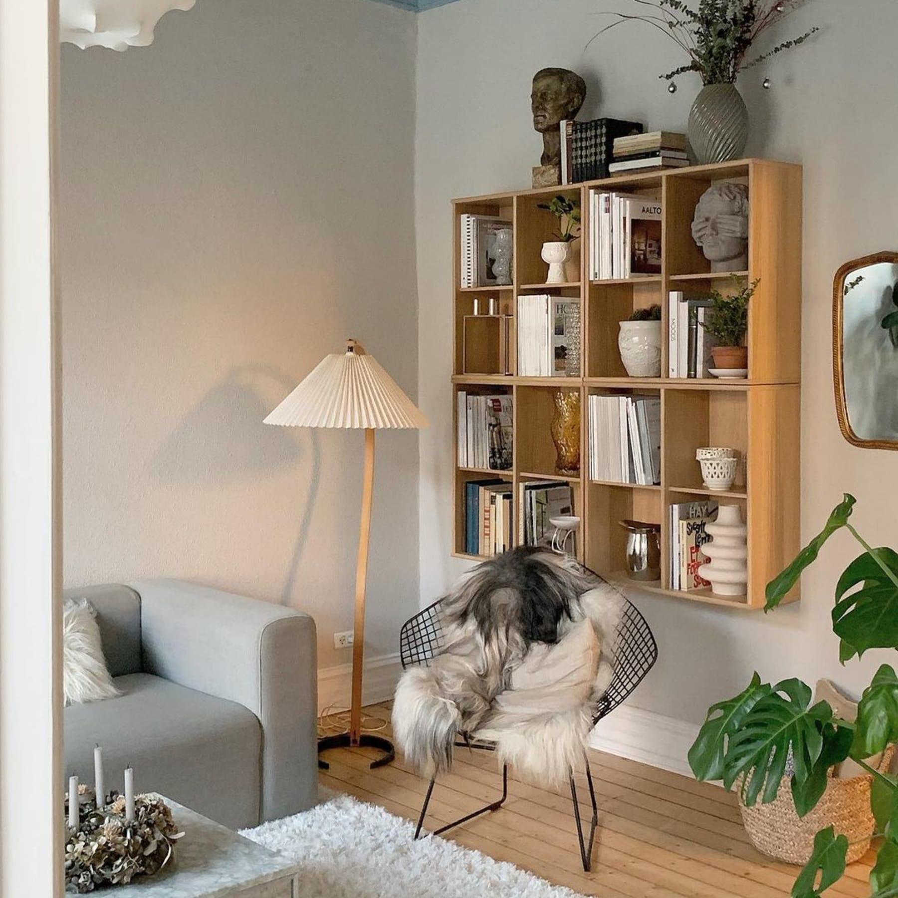 Scandinavian Wood Floor Lamp With Warm LED Glow for Living Room — Halden Lighting
