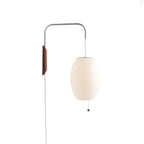 Retro Silk and Walnut Wall Light With Warm LED Glow — Halden Lighting