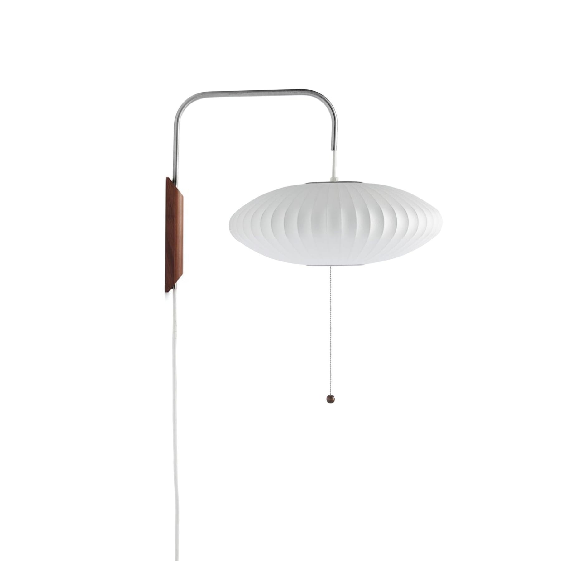 Retro Silk and Walnut Wall Light With Warm LED Glow — Halden Lighting