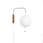 Retro Silk and Walnut Wall Light With Warm LED Glow — Halden Lighting