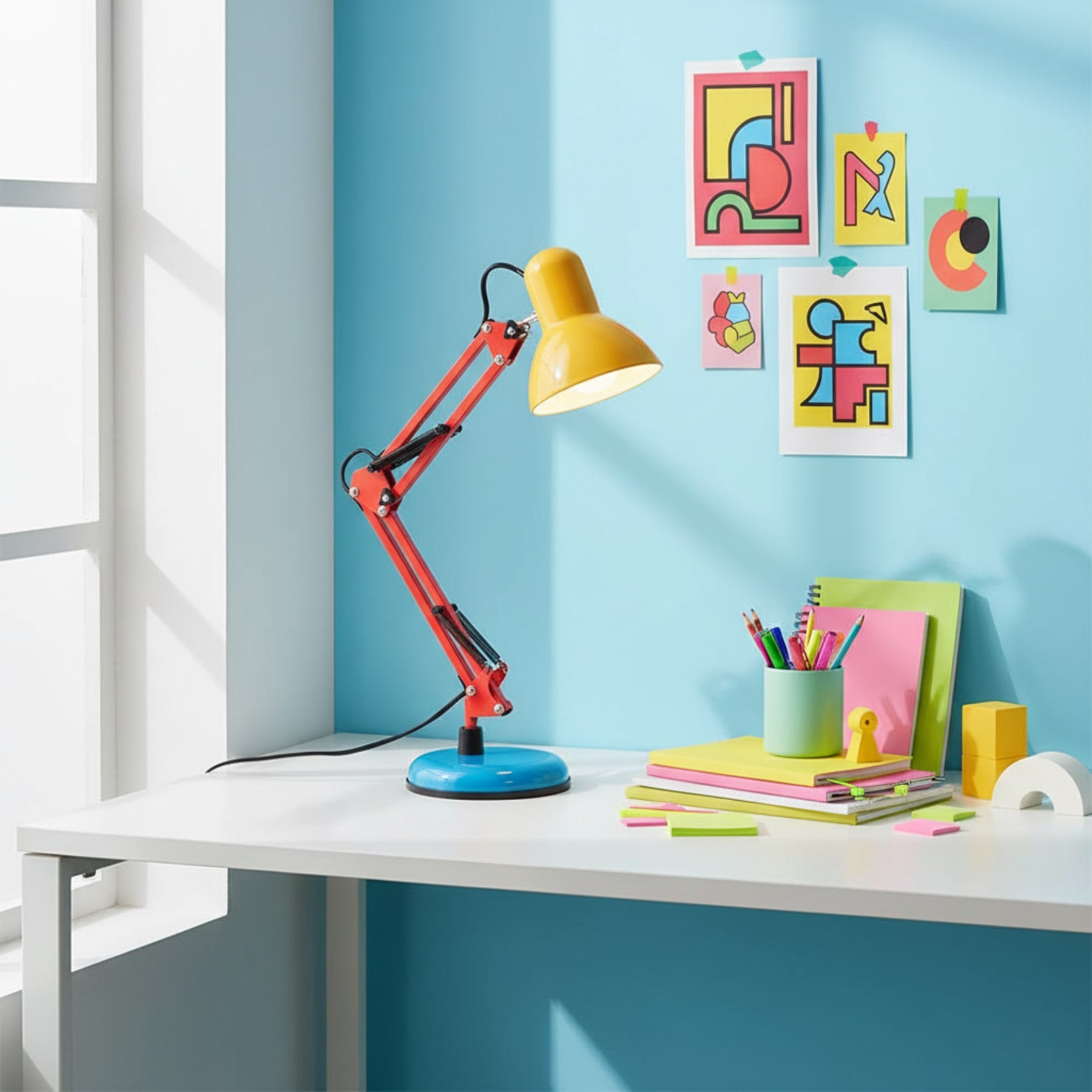 Modern Metal Table Lamp With Bulb Included for Home Office — Halden Lighting