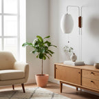 Retro Silk and Walnut Wall Light With Warm LED Glow — Halden Lighting
