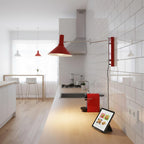 Retro Metal Wall Light With Tri-Colour LED Glow — Halden Lighting