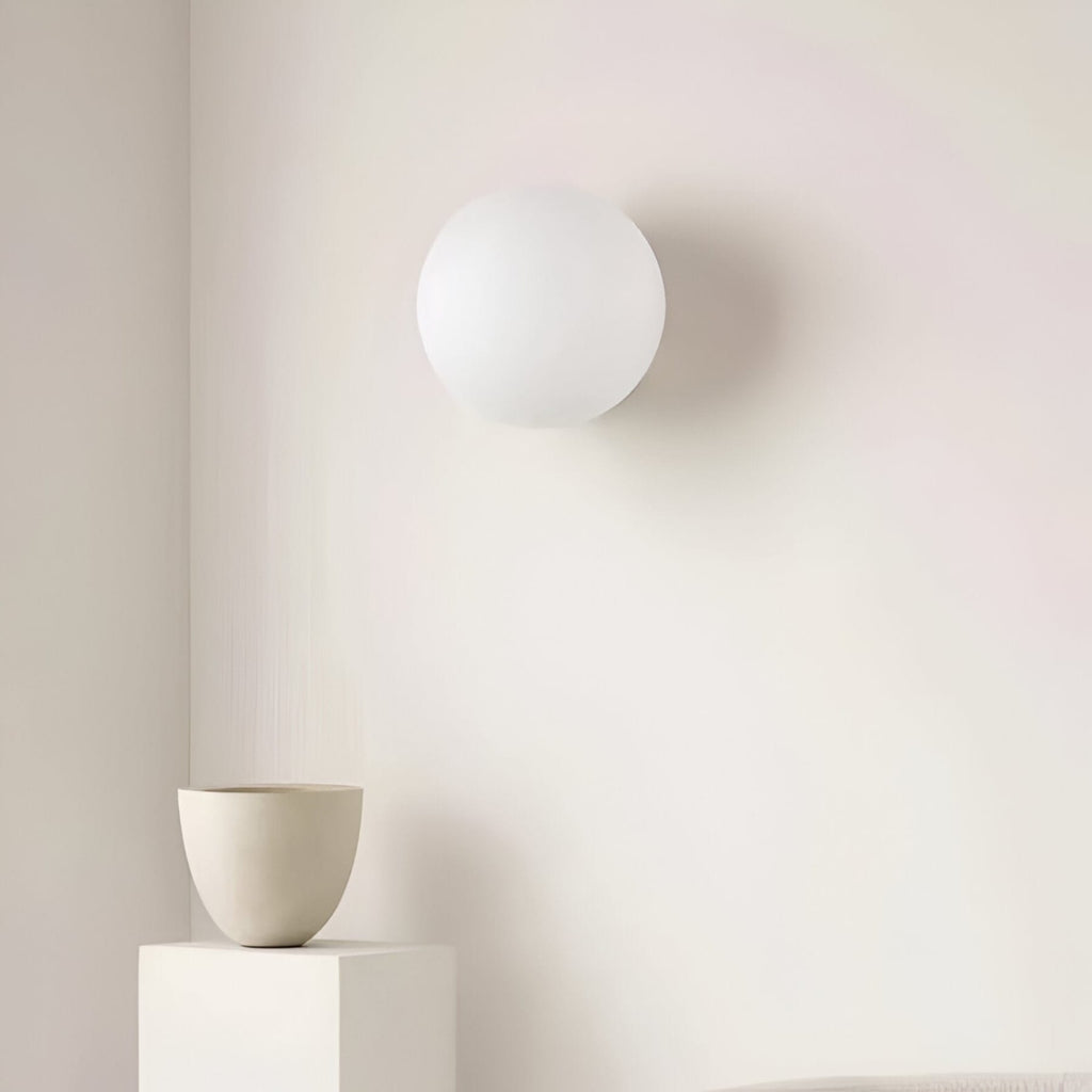 Modern Glass Wall Light With Warm LED Glow — Halden Lighting