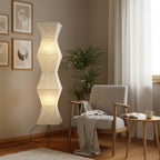 Modern Rice Paper Floor Lamp for Living Room and Bedroom — Halden Lighting