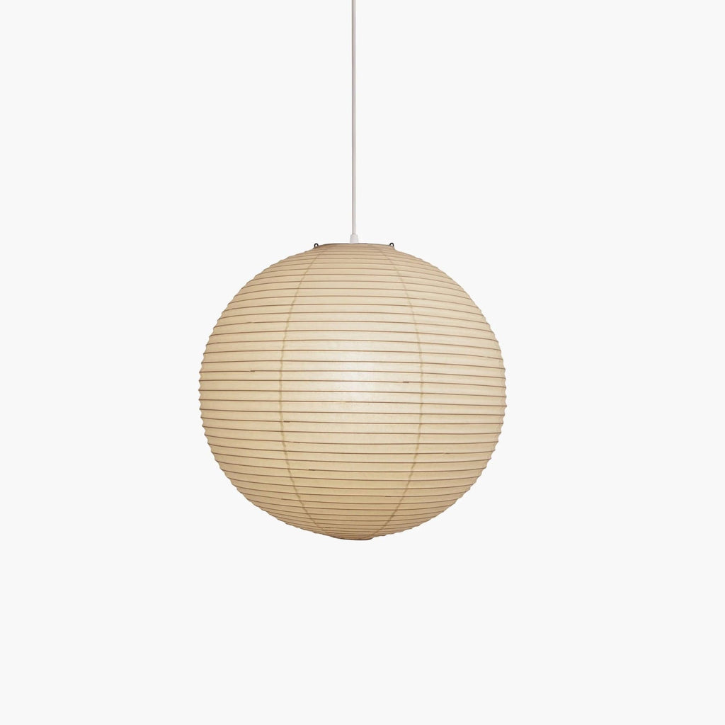 Minimalist Round Lantern Pendant Light With Fabric Shade — Halden Lighting