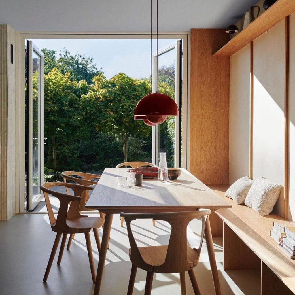Modern Metal Dome Pendant Light With Integrated LED for Kitchen and Dining — Halden Lighting