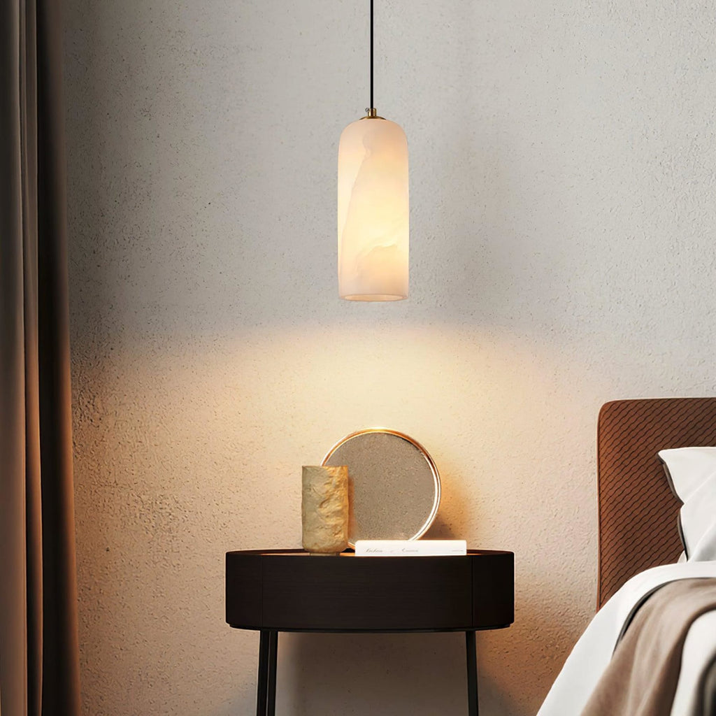 Modern Marble Pendant Light With Warm LED Glow — Halden Lighting