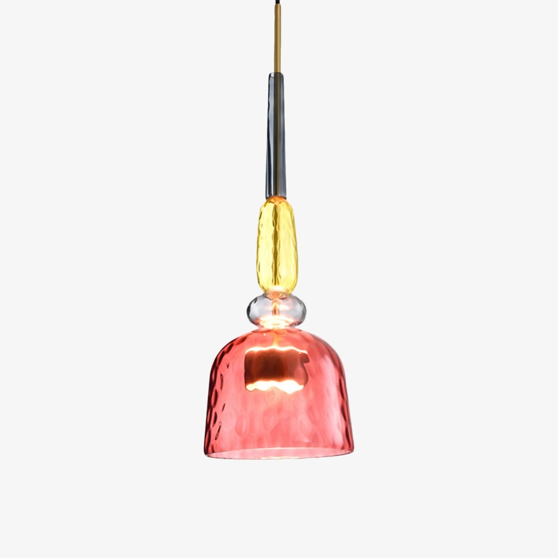 Modern Glass Pendant Light With Warm LED Glow in B: 19 × 66.5 cm (7.5" × 26.2") — Halden Lighting