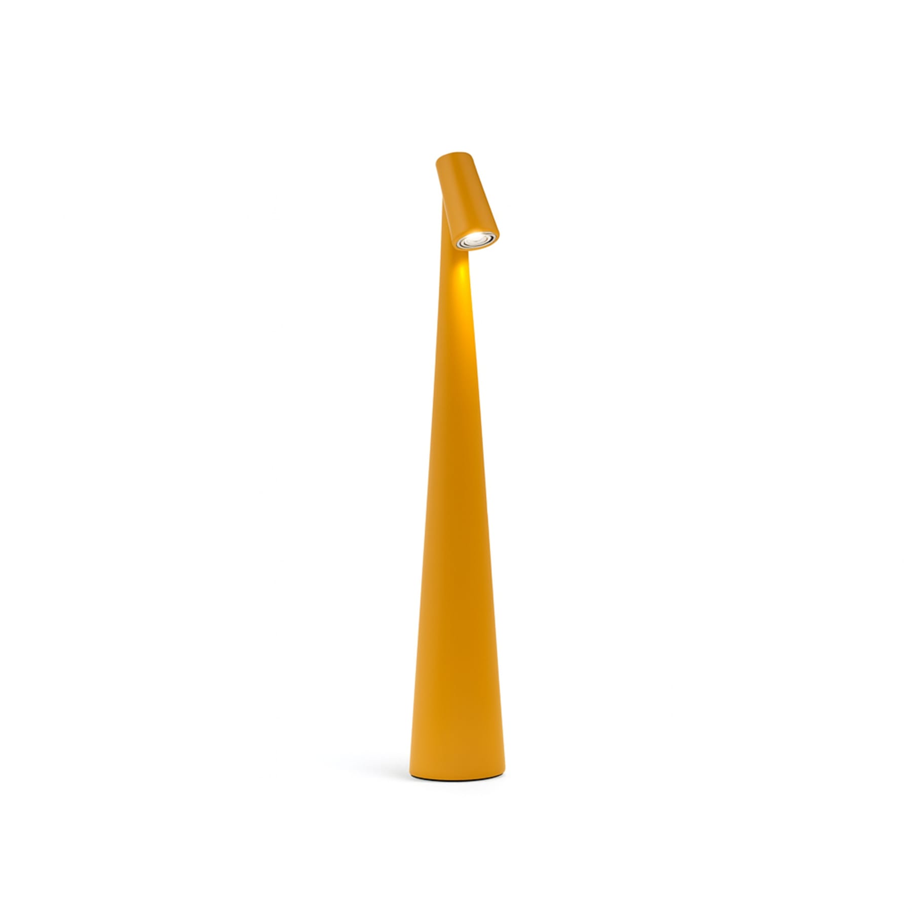 Modern Rechargeable Table Lamp With Tri-Colour Lighting in Orange — Halden Lighting
