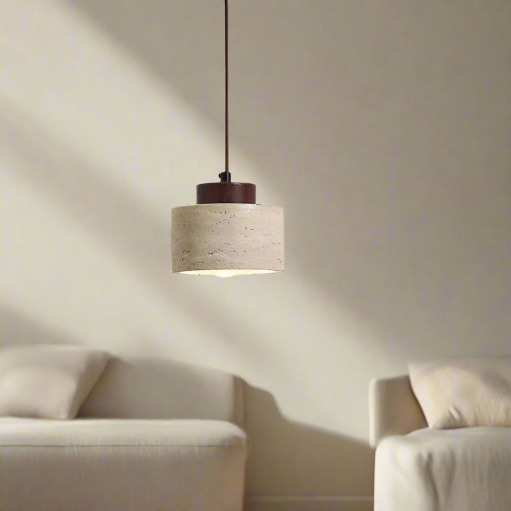 Modern Concrete Pendant Light With Tri-Colour LED Glow — Halden Lighting