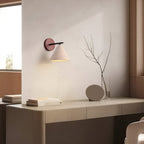 Travertine And Walnut Wall Light For Living Room — Halden Lighting