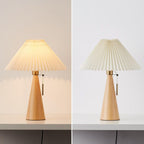 Scandinavian Wood Table Lamp With Warm LED Glow — Halden Lighting