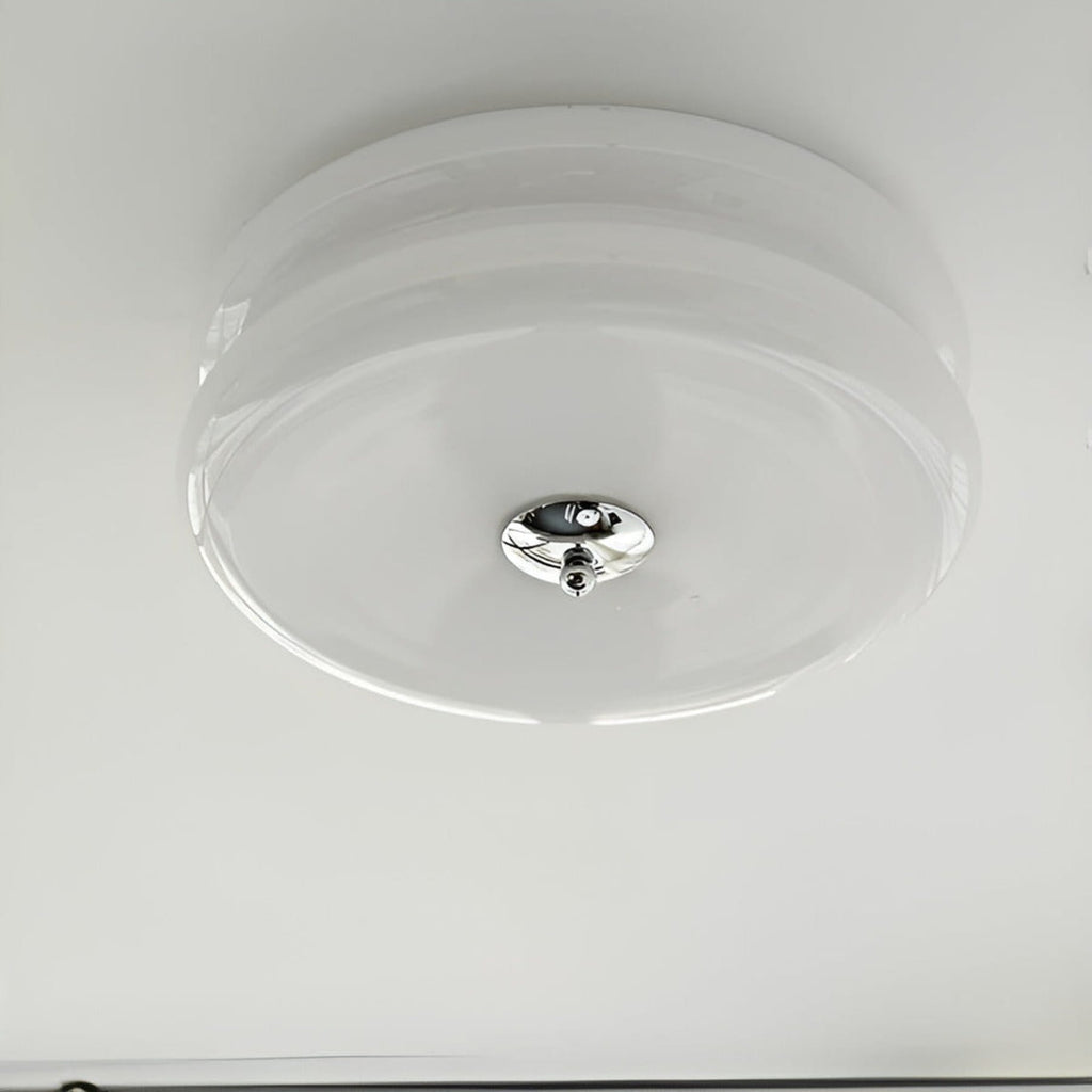Retro Glass Flush Mount Ceiling Light For Living Room — Halden Lighting