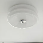 Retro Glass Flush Mount Ceiling Light For Living Room — Halden Lighting