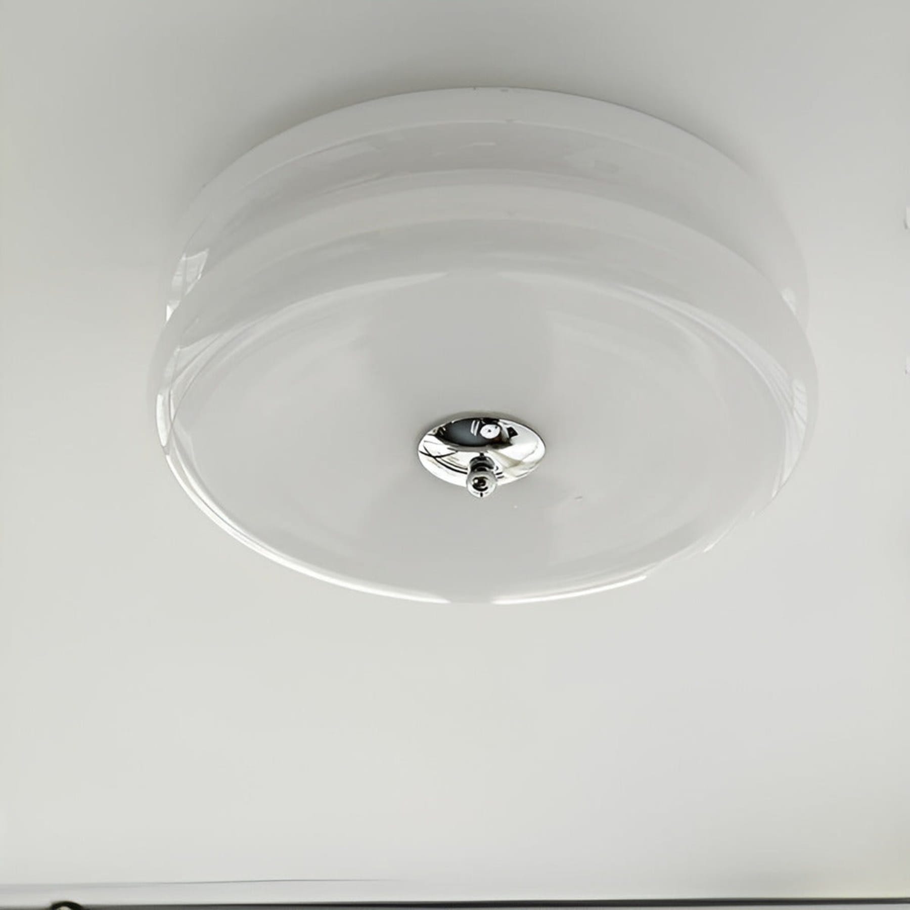 Retro Glass Flush Mount Ceiling Light For Living Room — Halden Lighting