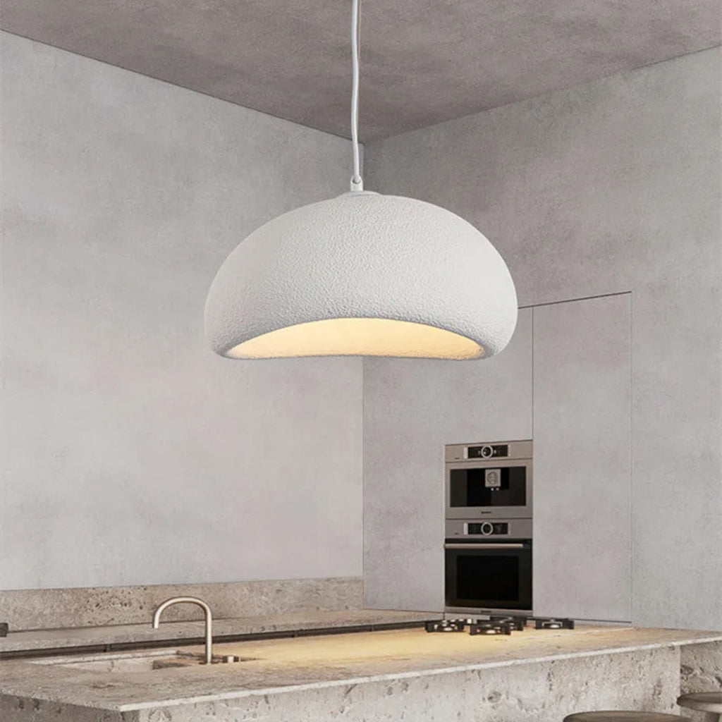 Modern Stone Pendant Light With Matte Finish for Living Room — Halden Lighting