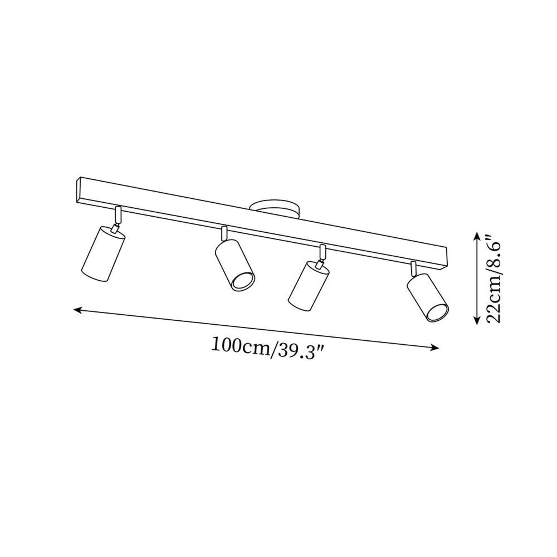 Modern Linear Walnut Wood Ceiling Light for Living Room — Halden Lighting