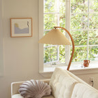 Scandinavian Wood Floor Lamp With Warm LED Glow for Living Room — Halden Lighting
