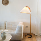 Scandinavian Wood Floor Lamp With Warm LED Glow for Living Room — Halden Lighting