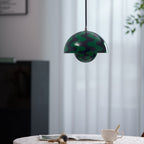 Modern Metal Dome Pendant Light With Integrated LED for Kitchen and Dining — Halden Lighting