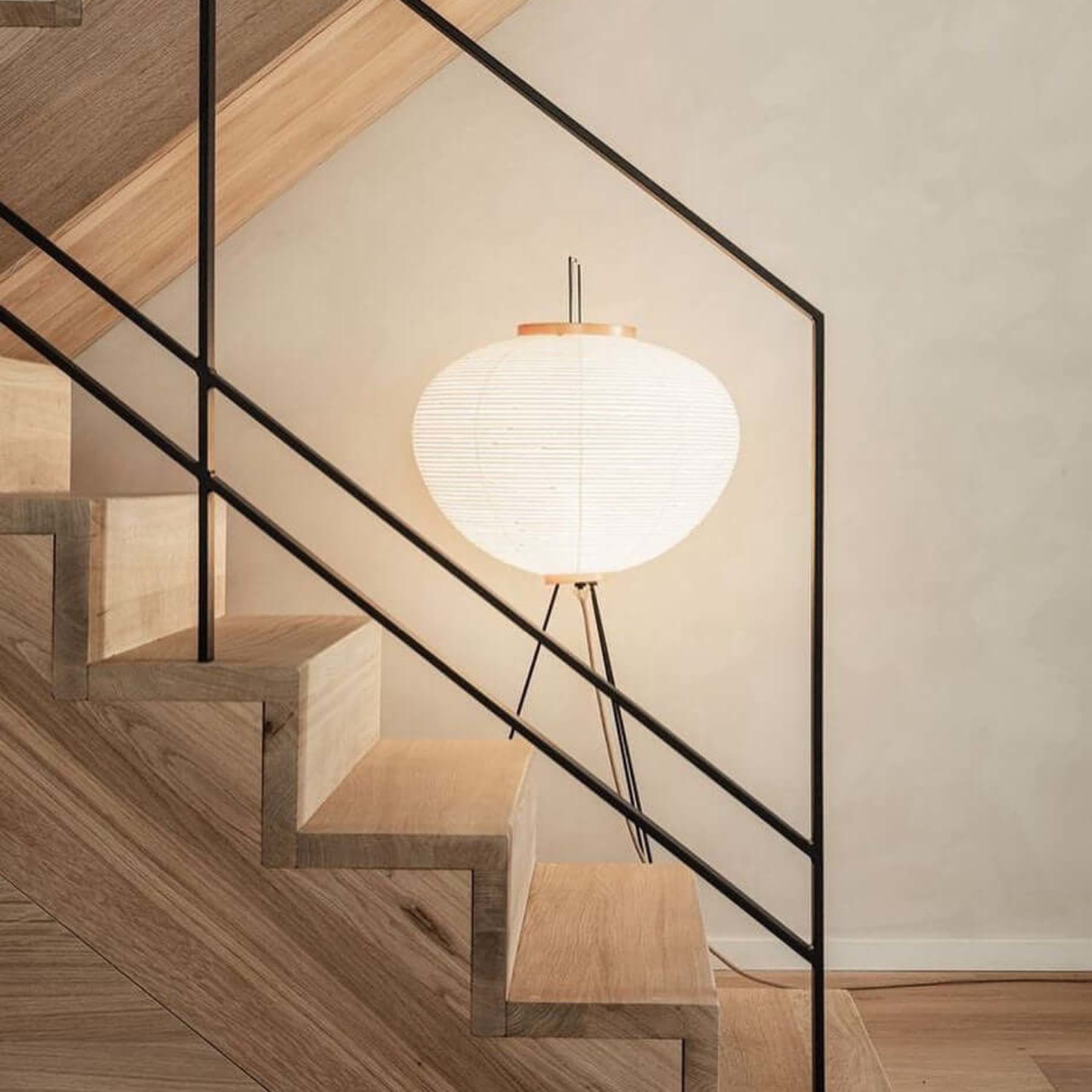 Modern Rice Paper Floor Lamp for Living Room and Bedroom — Halden Lighting