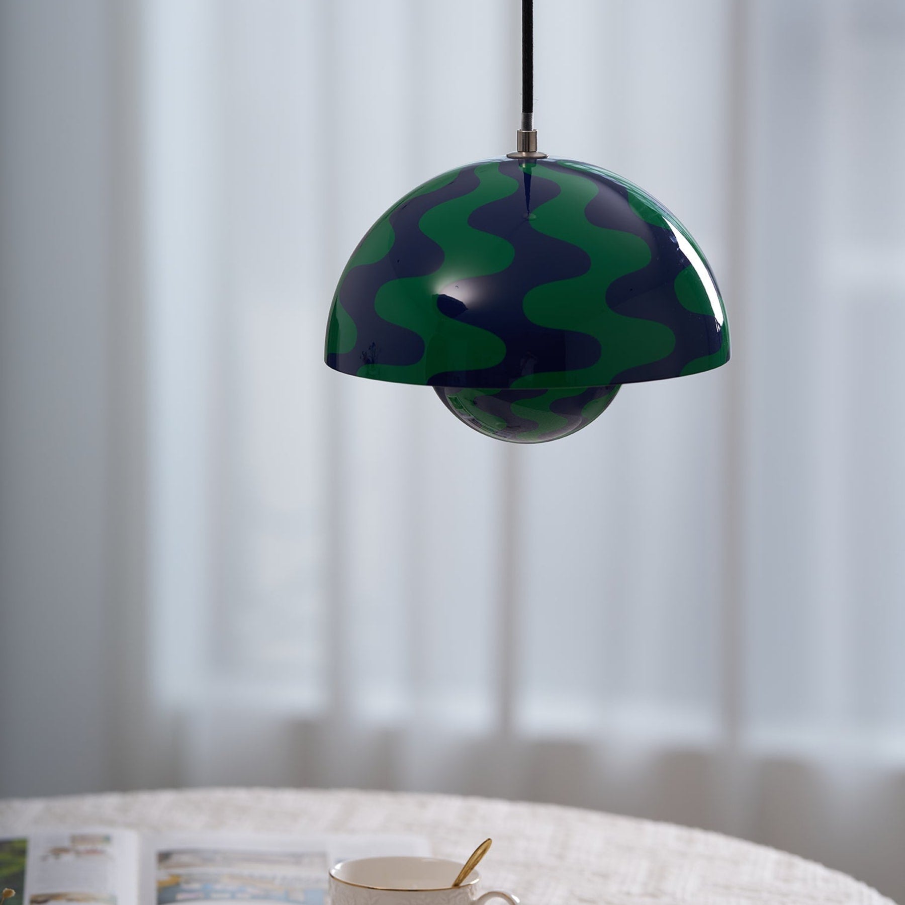 Modern Metal Dome Pendant Light With Integrated LED for Kitchen and Dining — Halden Lighting