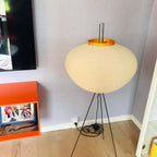 Modern Rice Paper Floor Lamp for Living Room and Bedroom — Halden Lighting