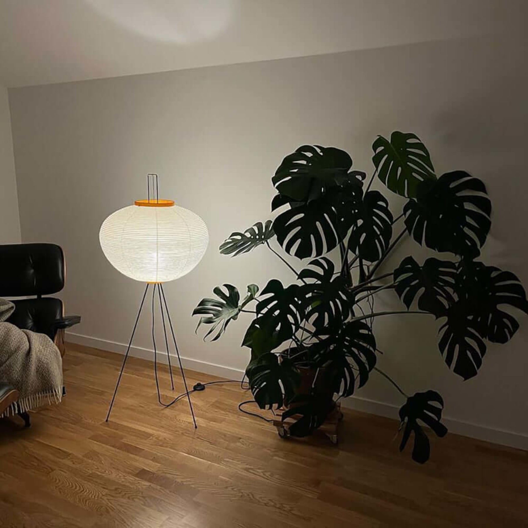 Modern Rice Paper Floor Lamp for Living Room and Bedroom — Halden Lighting