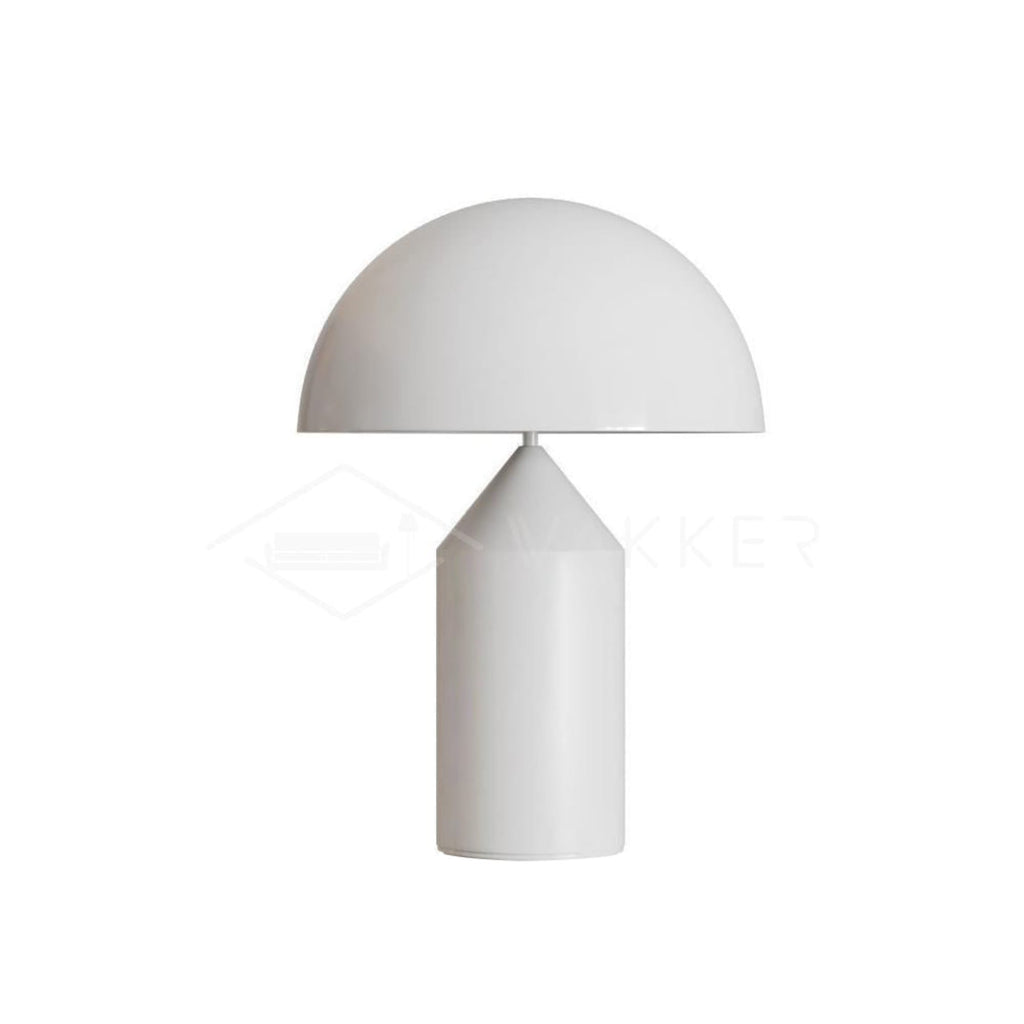Modern Metal Table Lamp for Living Room and Bedroom in Matte White — Halden Lighting