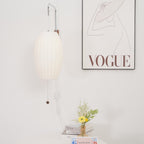 Retro Silk and Walnut Wall Light With Warm LED Glow — Halden Lighting