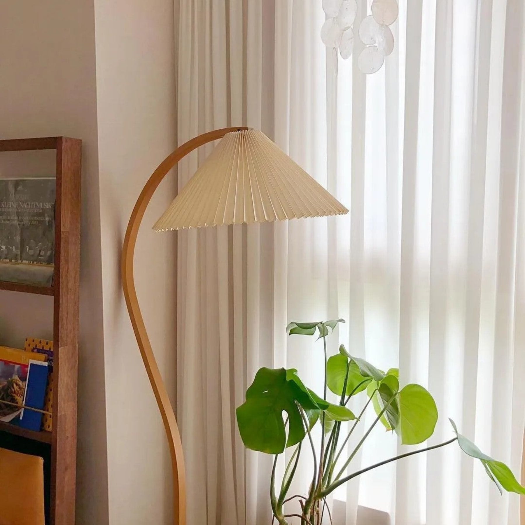 Scandinavian Wood Floor Lamp With Warm LED Glow for Living Room — Halden Lighting
